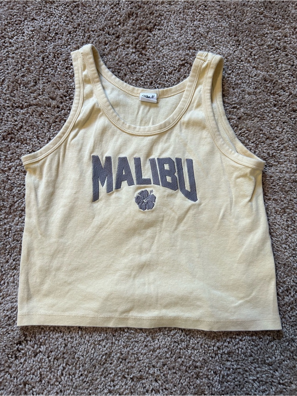 Malibu Yellow Tank Top - Soft Cotton